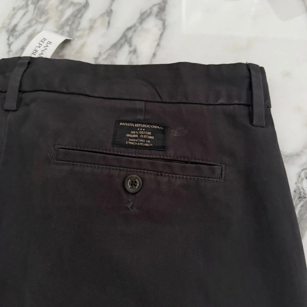Banana Republic Men's Casual 100% Cotton Black Pants,‎ Size 36